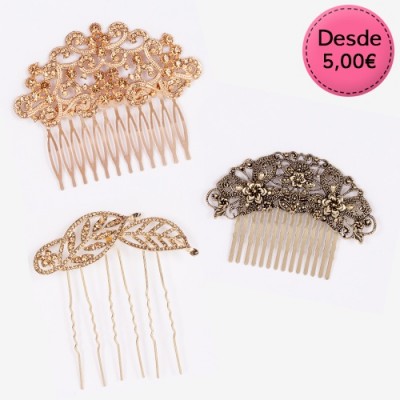 Peinetas Vintage Color Oro