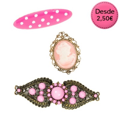 Broches Flamencos Color Rosa y Fucsia