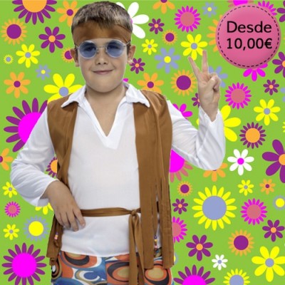 Hippie and rocker costumes for boys