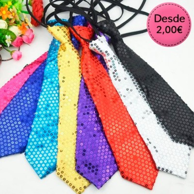 Zipper sequin ties