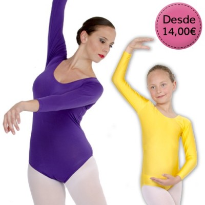 Coloured leotards and maillots