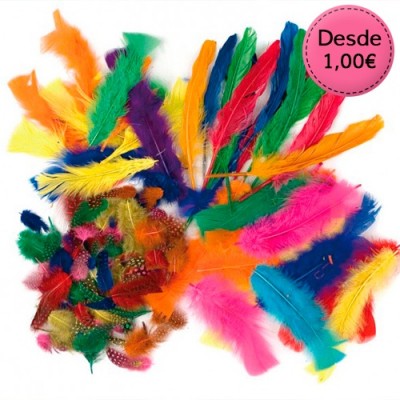 Plumas de colores