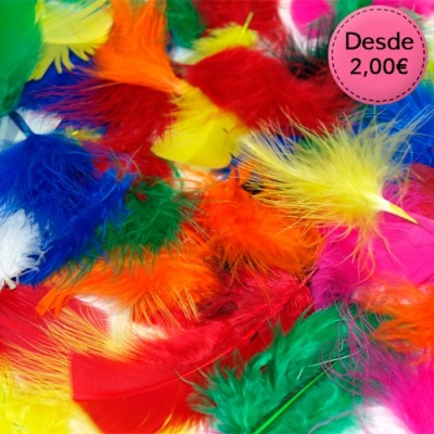 Bolsas de Plumas de colores