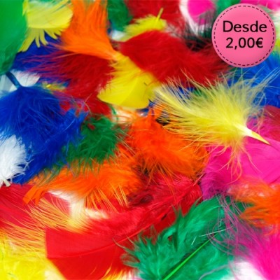 Coloured feathers sets