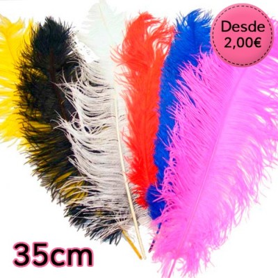 Plumas de Avestruz de 35 a 40 cm