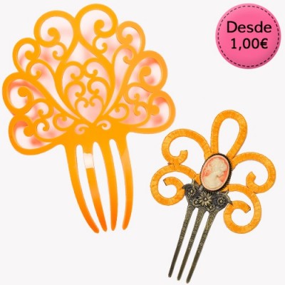 Peinetas Color Naranja