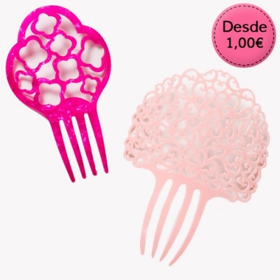 Peinetas Color Rosa y Fucsia